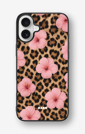 iPhone 16 Plus Hard Case – Leopard Flower - View 1