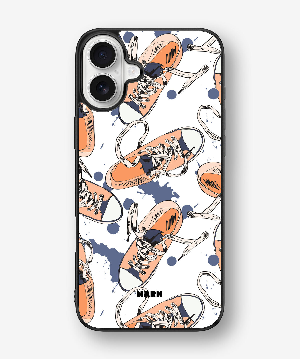 iPhone 16 Plus Hard Case – Apricot Sneakers - View 1