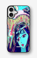 iPhone 16 Plus Hard Case – Abstract Cat - View 1