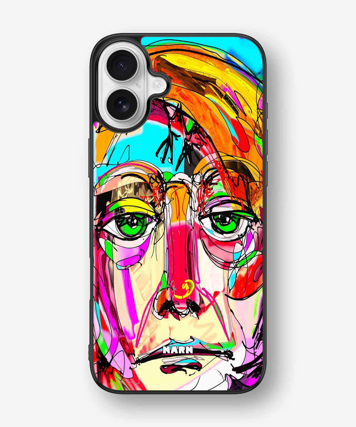 iPhone 16 Plus Hard Case – Abstract Portrait - View 1