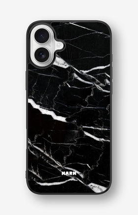 iPhone 16 Plus Hard Case – Black Marble - View 1