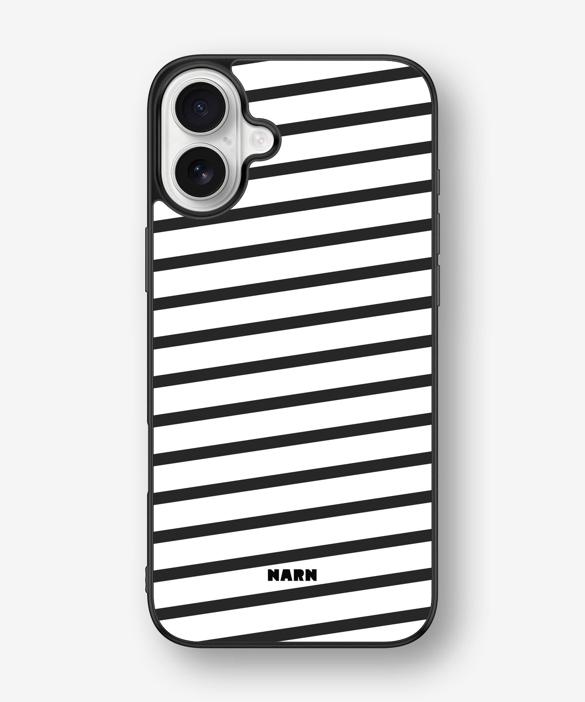 iPhone 16 Plus Hard Case – Black Stripes - View 1