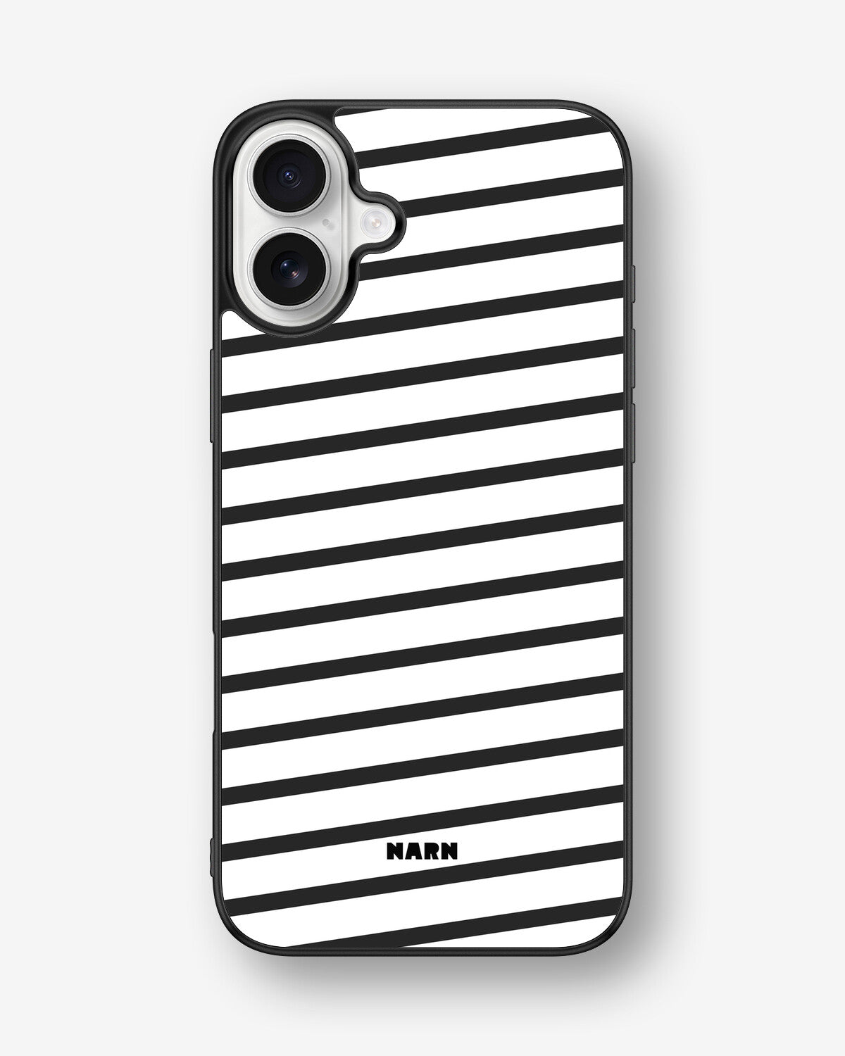 iPhone 16 Plus Hard Case – Black Stripes - View 1