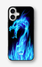 iPhone 16 Plus Hard Case – Blue Flames Dragon - View 1