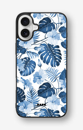 iPhone 16 Plus Hard Case – Blue Tropics - View 1
