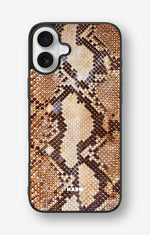 iPhone 16 Plus Hard Case – Brown Snakeskin - View 1