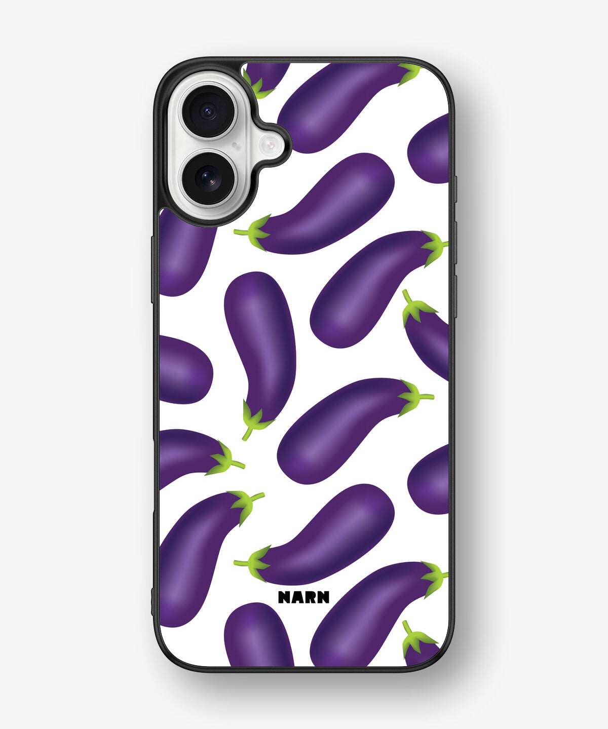 iPhone 16 Plus Hard Case – Eggplant Pattern - View 1