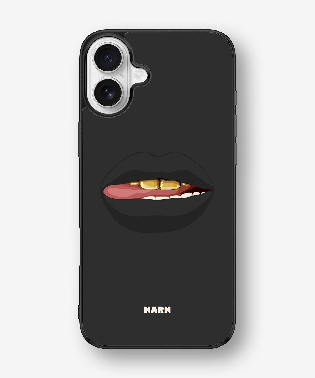 iPhone 16 Plus Hard Case – Golden Lips - View 1