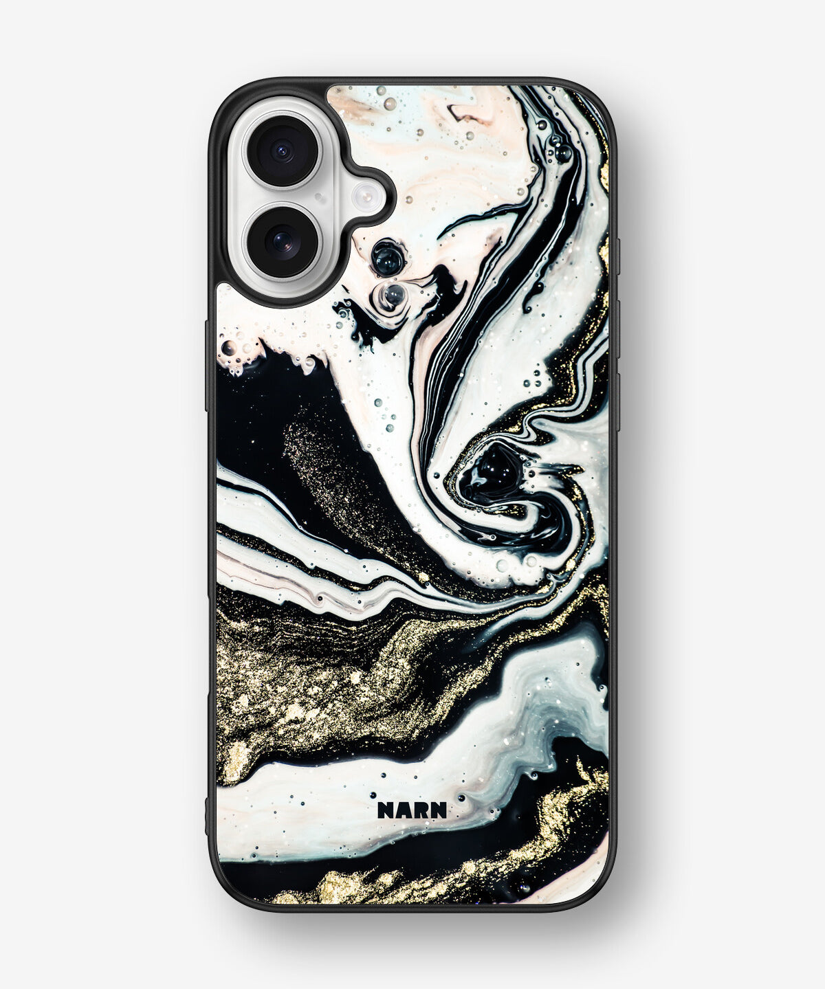 iPhone 16 Plus Hard Case – Golden Swirl - View 1