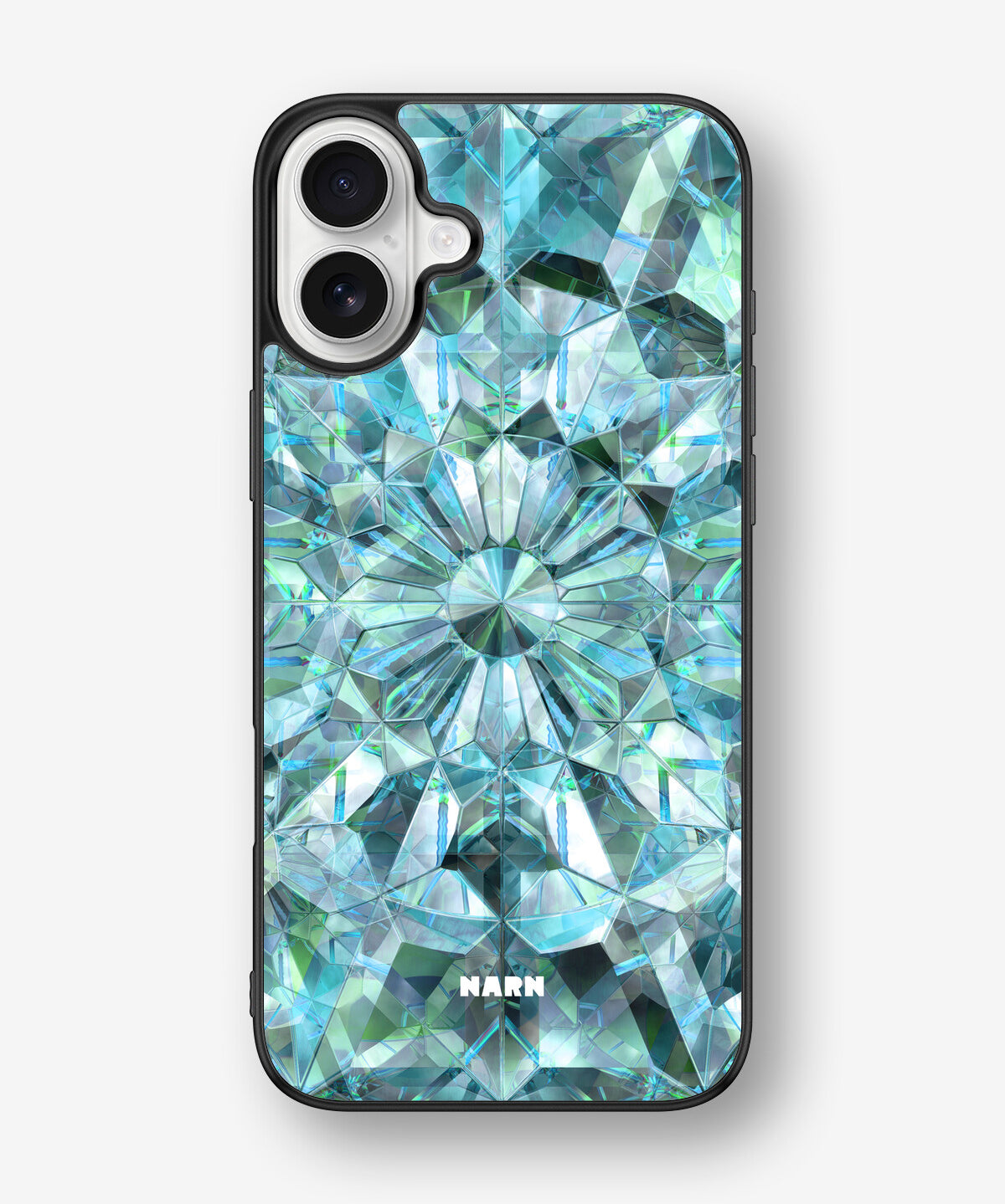 iPhone 16 Plus Hard Case – Green Crystals - View 1