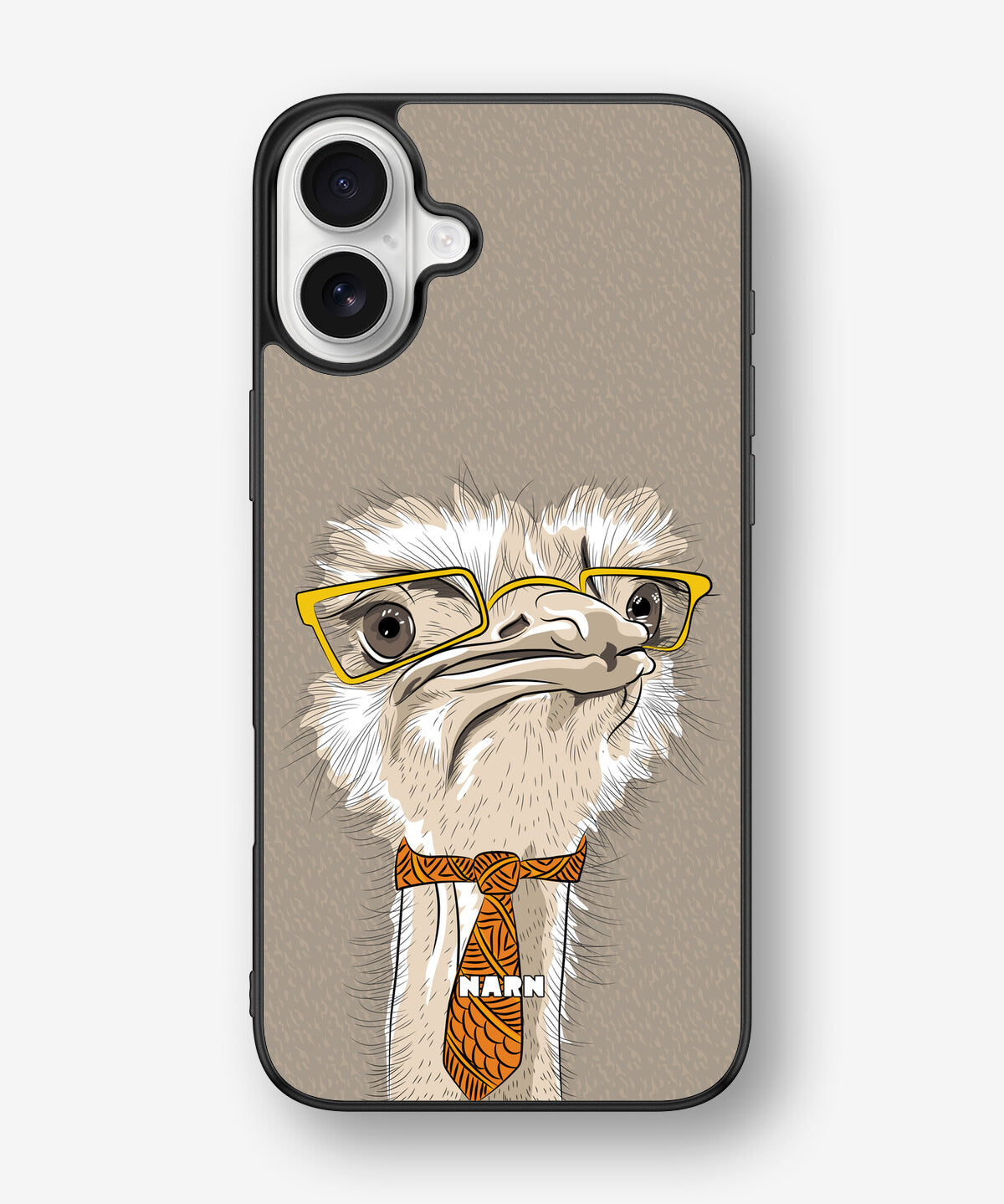 iPhone 16 Plus Hard Case – Hipster Ostrich - View 1