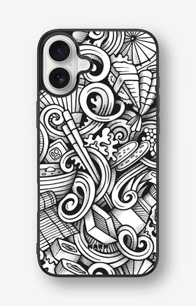 iPhone 16 Plus Hard Case – Japanese Pattern - View 1