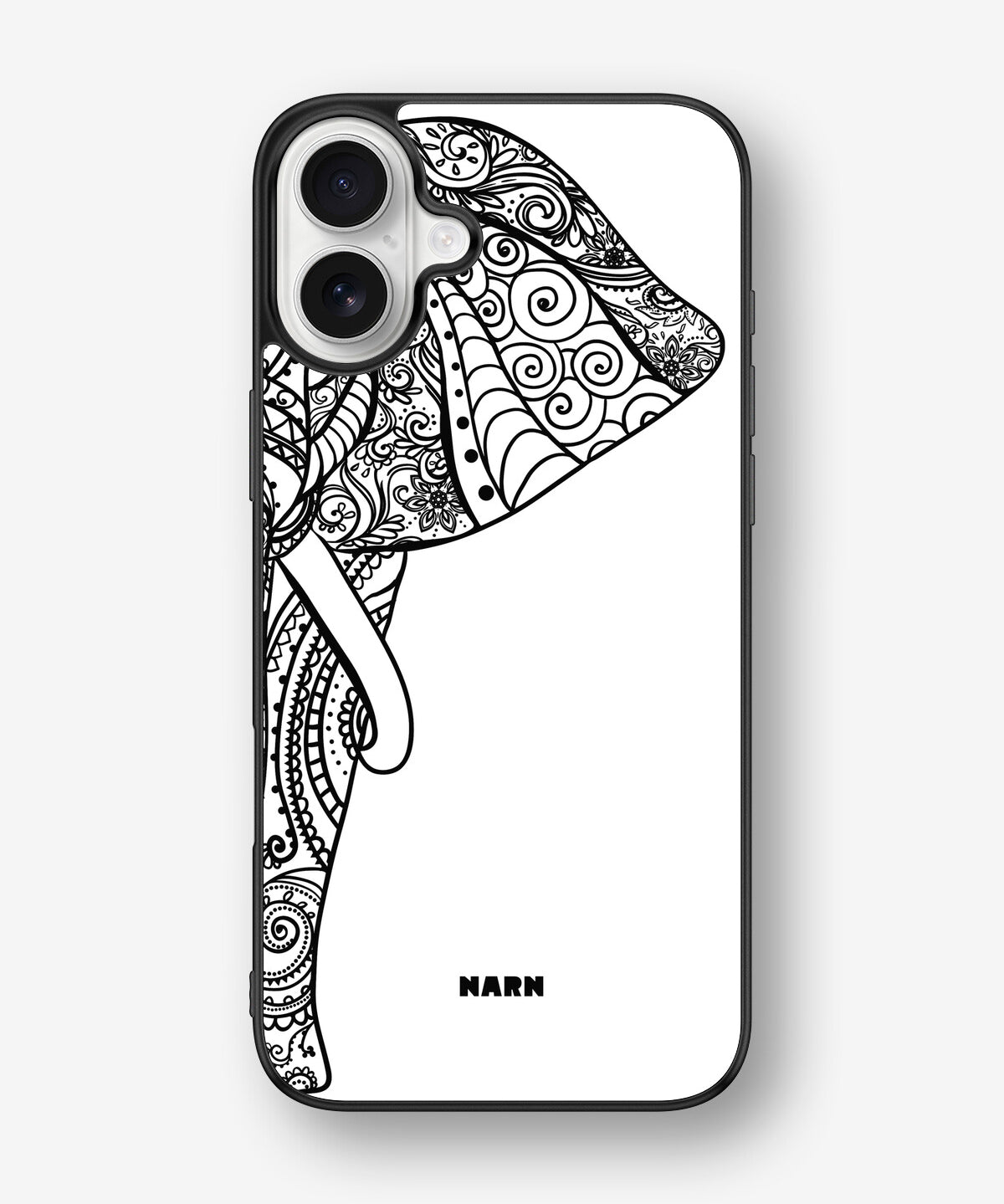 iPhone 16 Plus Hard Case – Mandala Elephant - View 1
