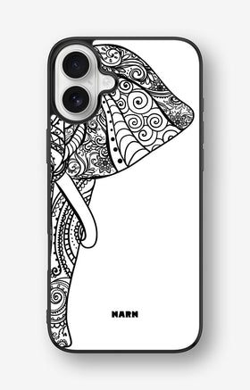 iPhone 16 Plus Hard Case – Mandala Elephant - View 1