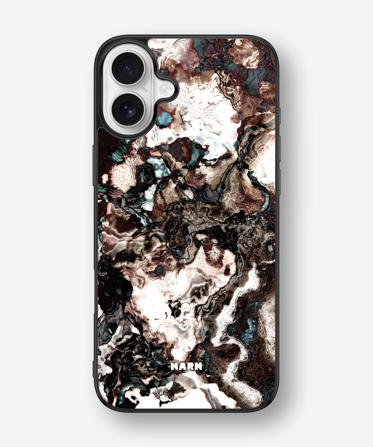 iPhone 16 Plus Hard Case – Marble Brown - View 1