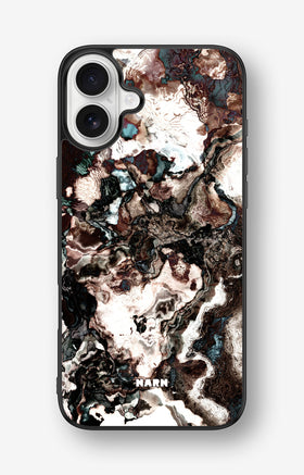 iPhone 16 Plus Hard Case – Marble Brown - View 1