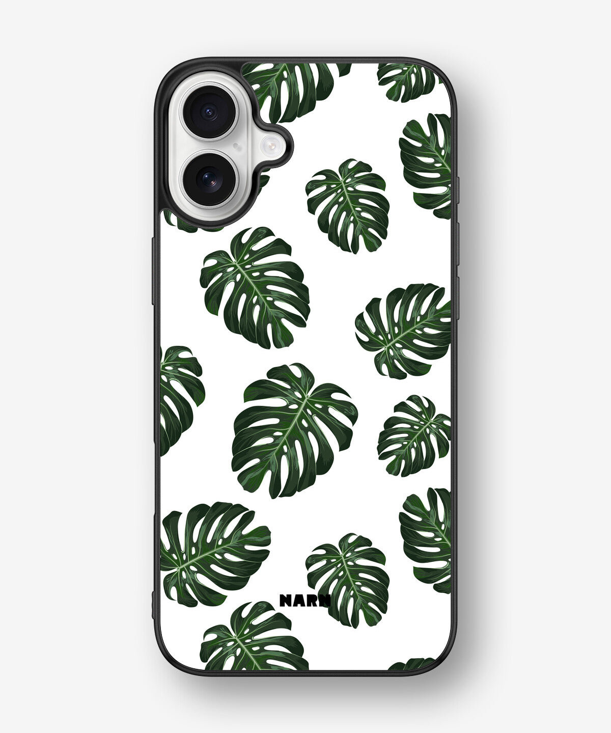 iPhone 16 Plus Hard Case – Monstera Pattern - View 1