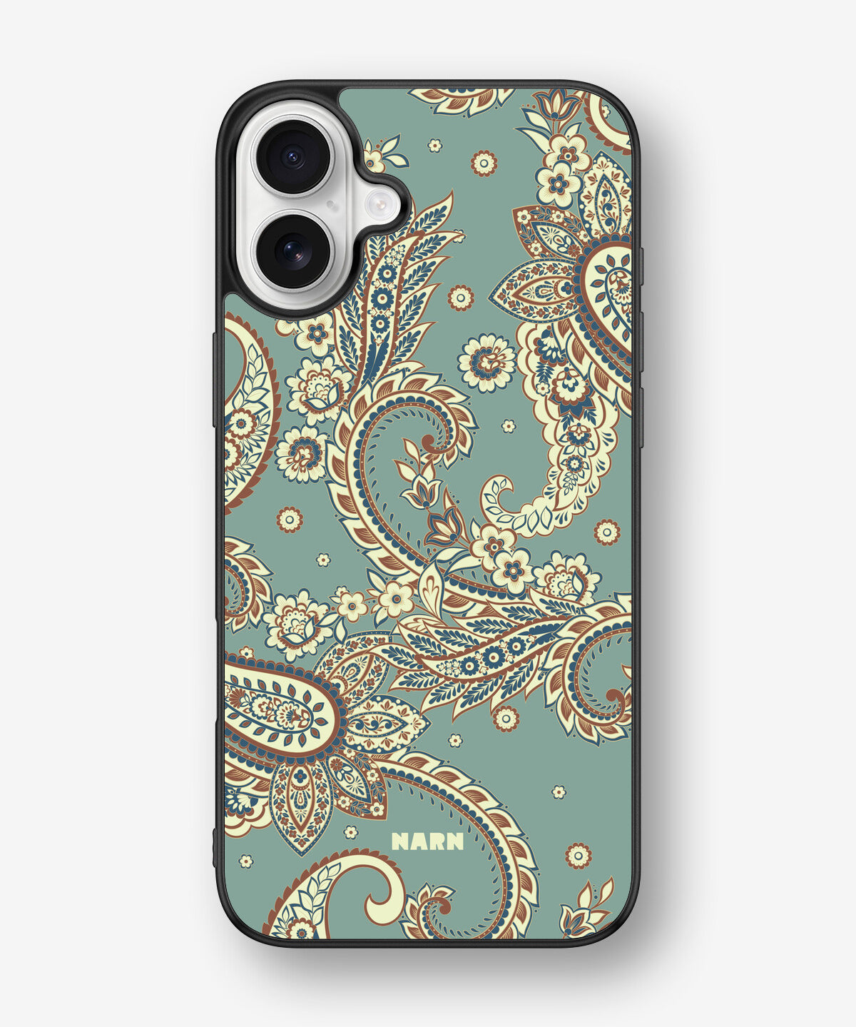 iPhone 16 Plus Hard Case – Paisley Green - View 1