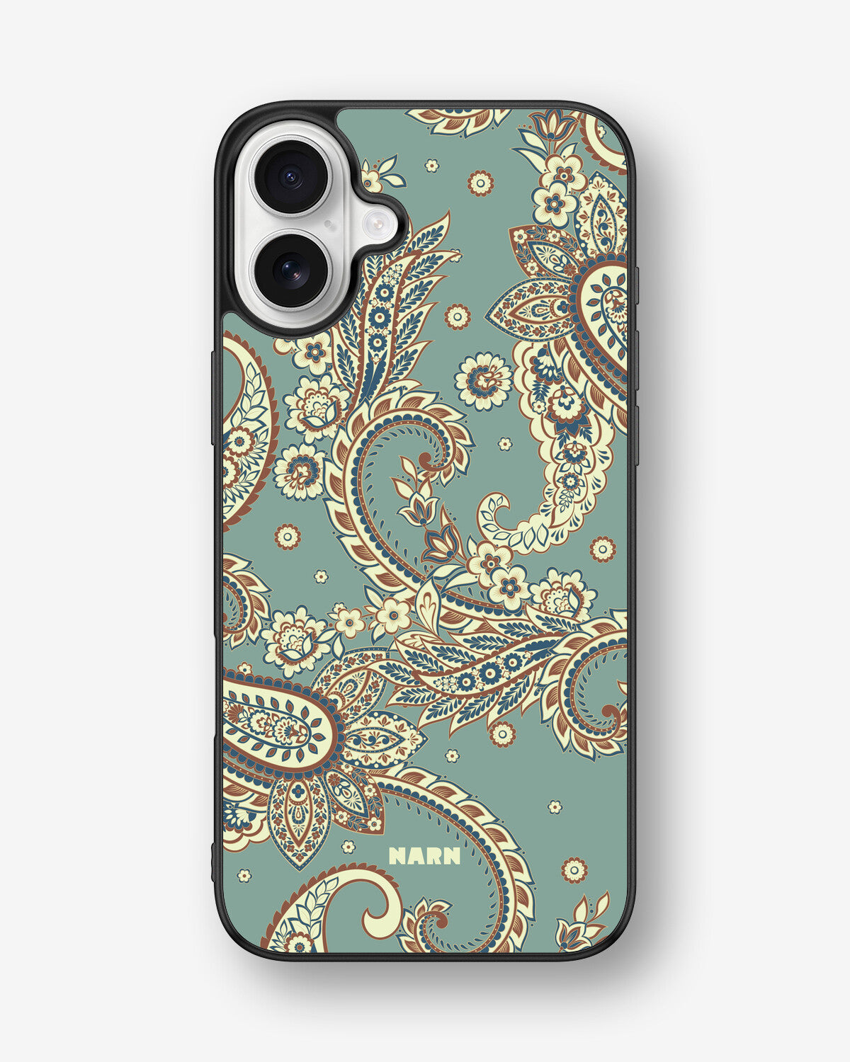 iPhone 16 Plus Hard Case – Paisley Green - View 1