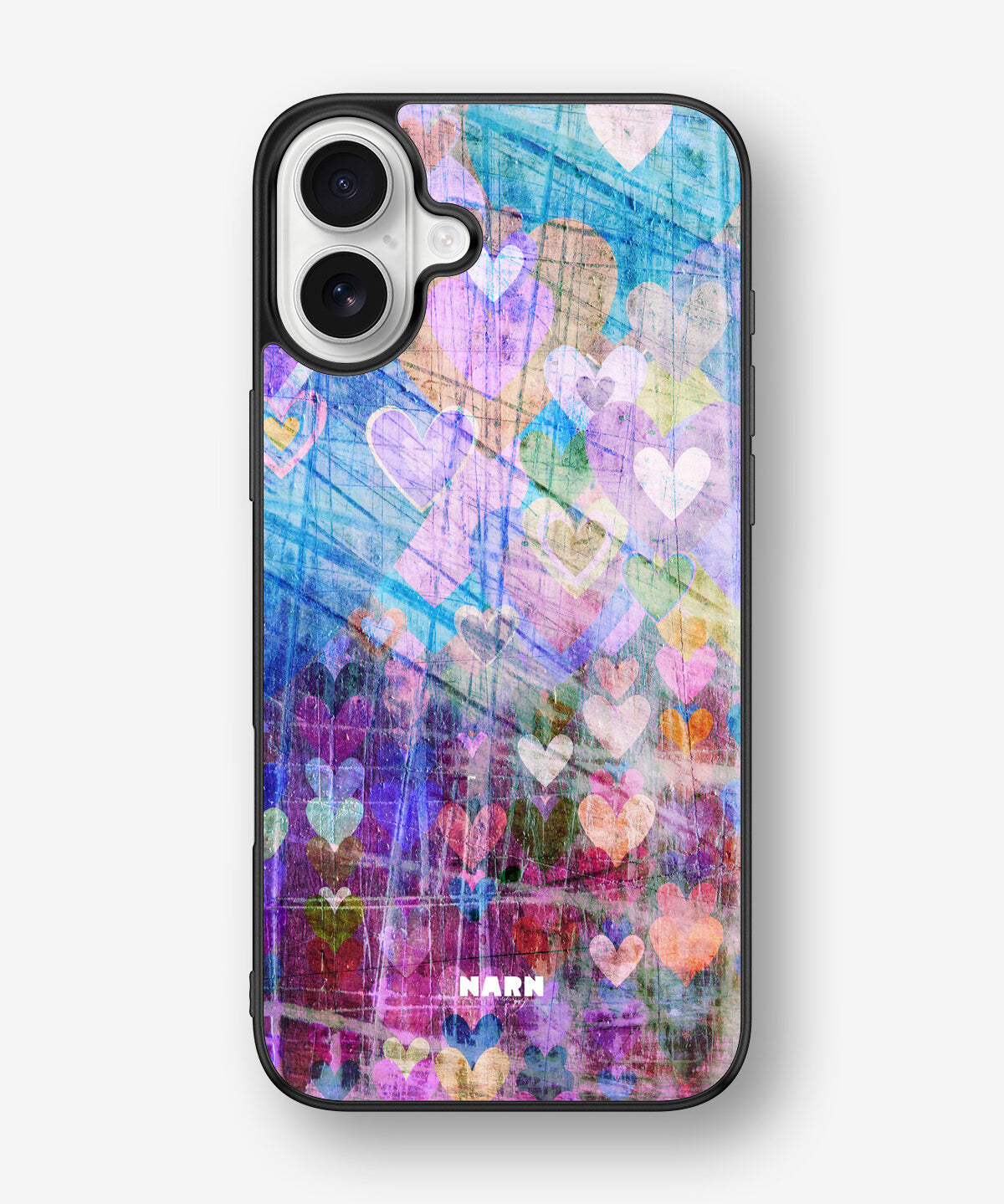 iPhone 16 Plus Hard Case – Purple Hearts - View 1