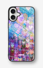 iPhone 16 Plus Hard Case – Purple Hearts - View 1