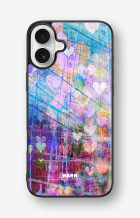 iPhone 16 Plus Hard Case – Purple Hearts - View 1