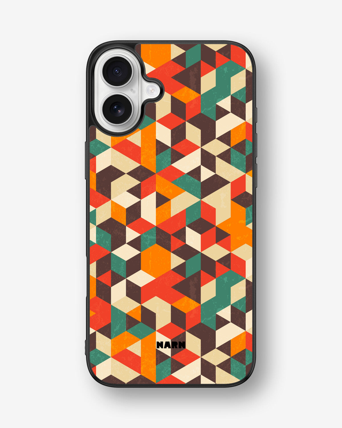 iPhone 16 Plus Hard Case – Retro Geometric - View 1