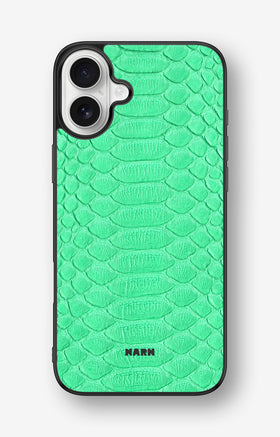 iPhone 16 Plus Hard Case – Turquoise Snake - View 1