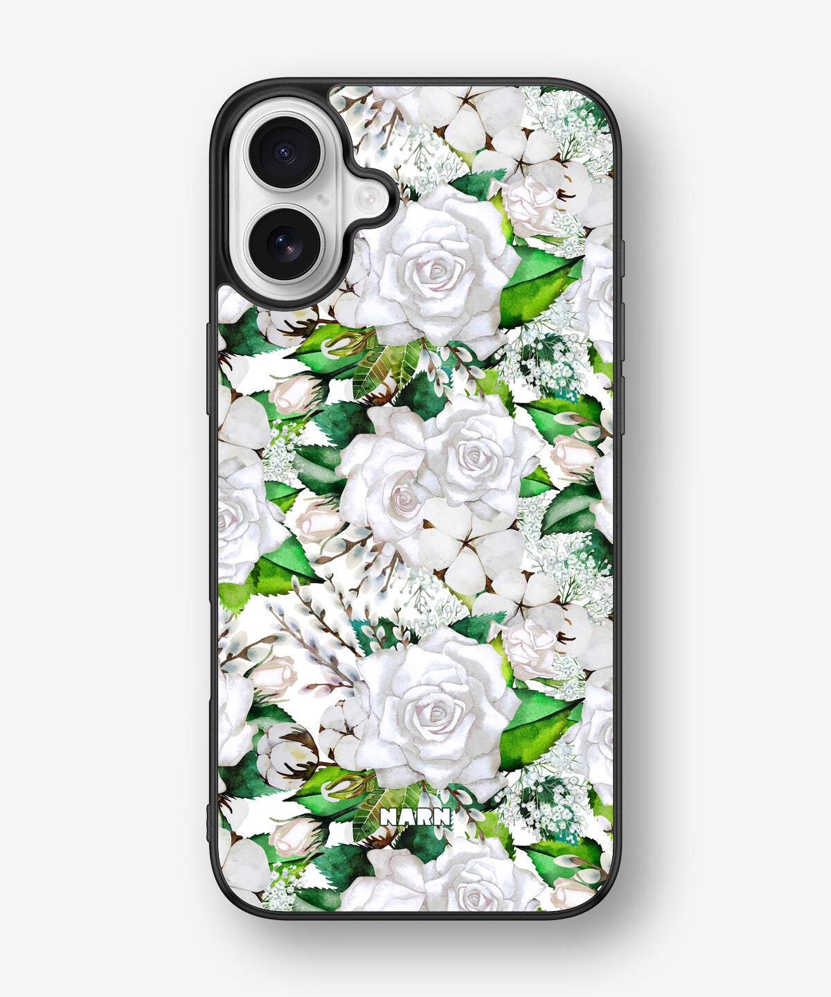 iPhone 16 Plus Hard Case – White Bloom - View 1