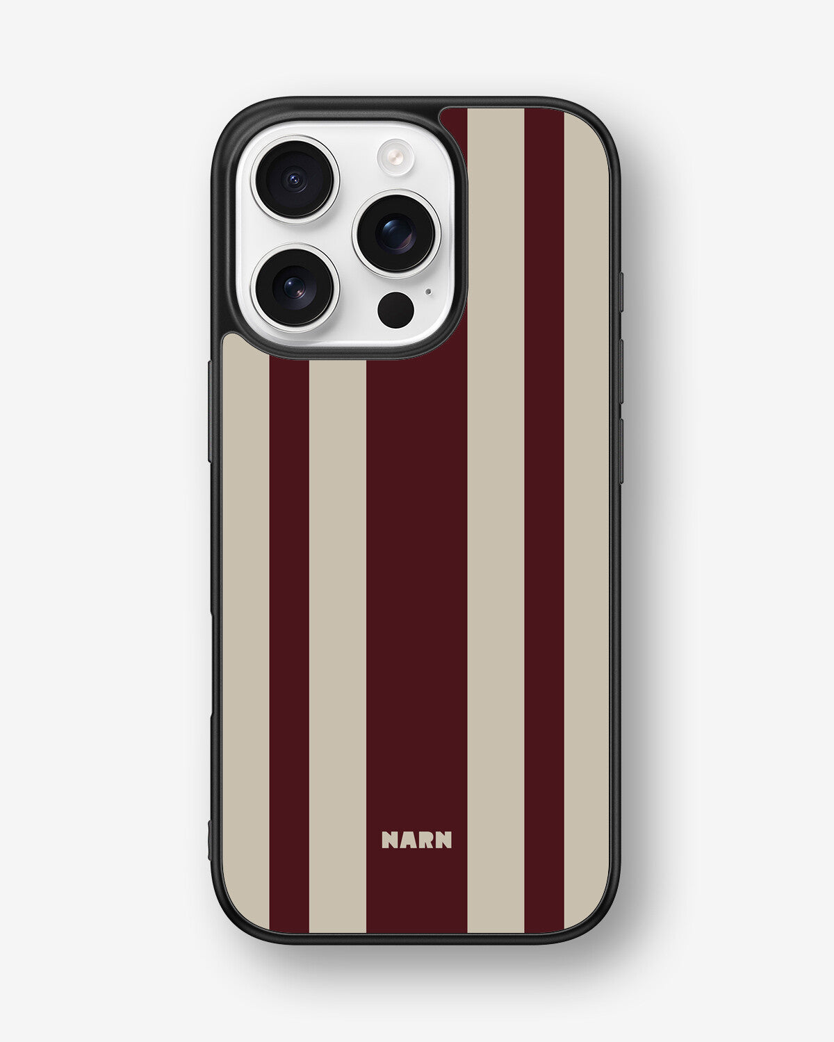 iPhone 16 Pro Hard Case – Bordeaux Stripe - View 1