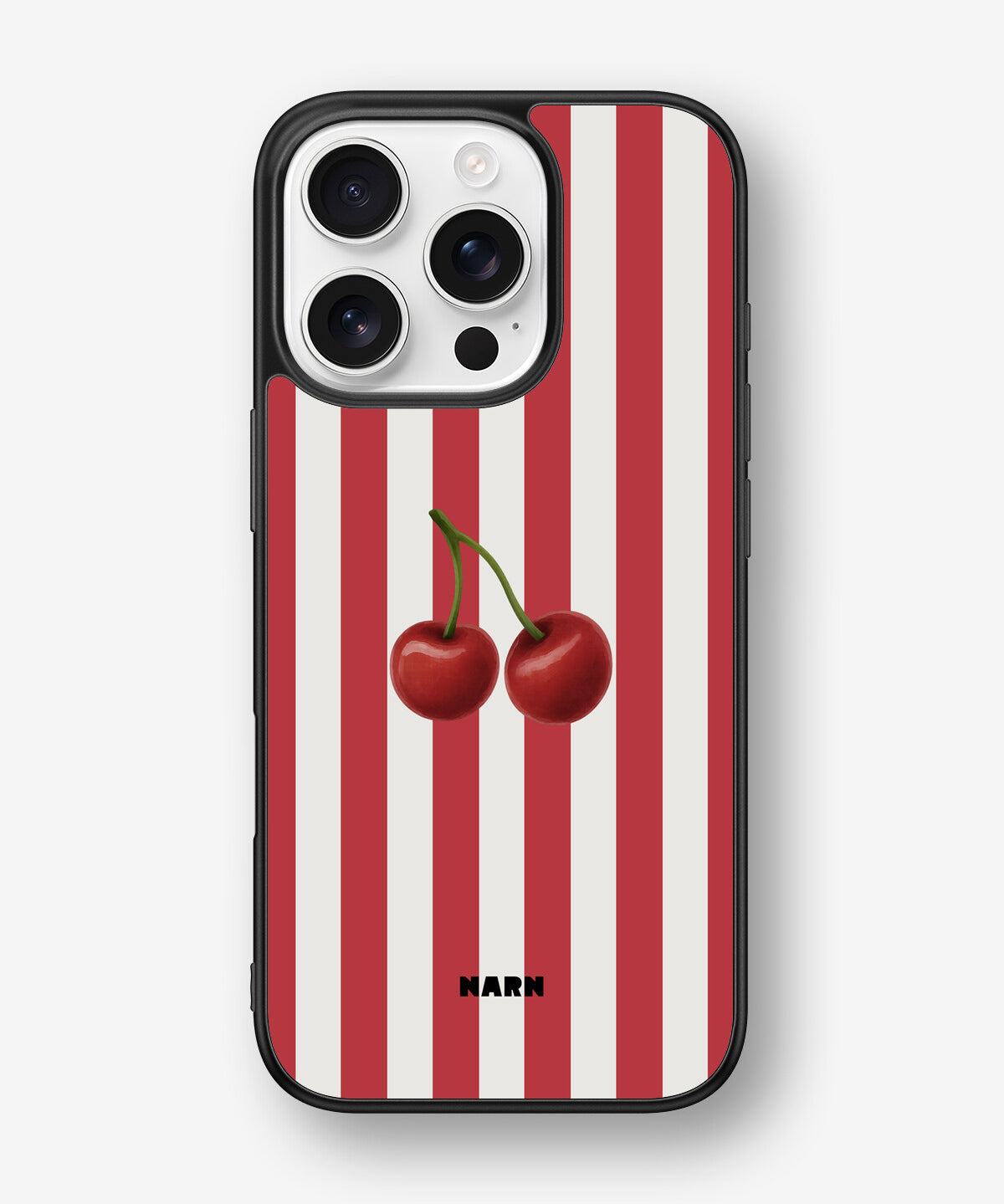 iPhone 16 Pro Hard Case – Cherry Stripes - View 1