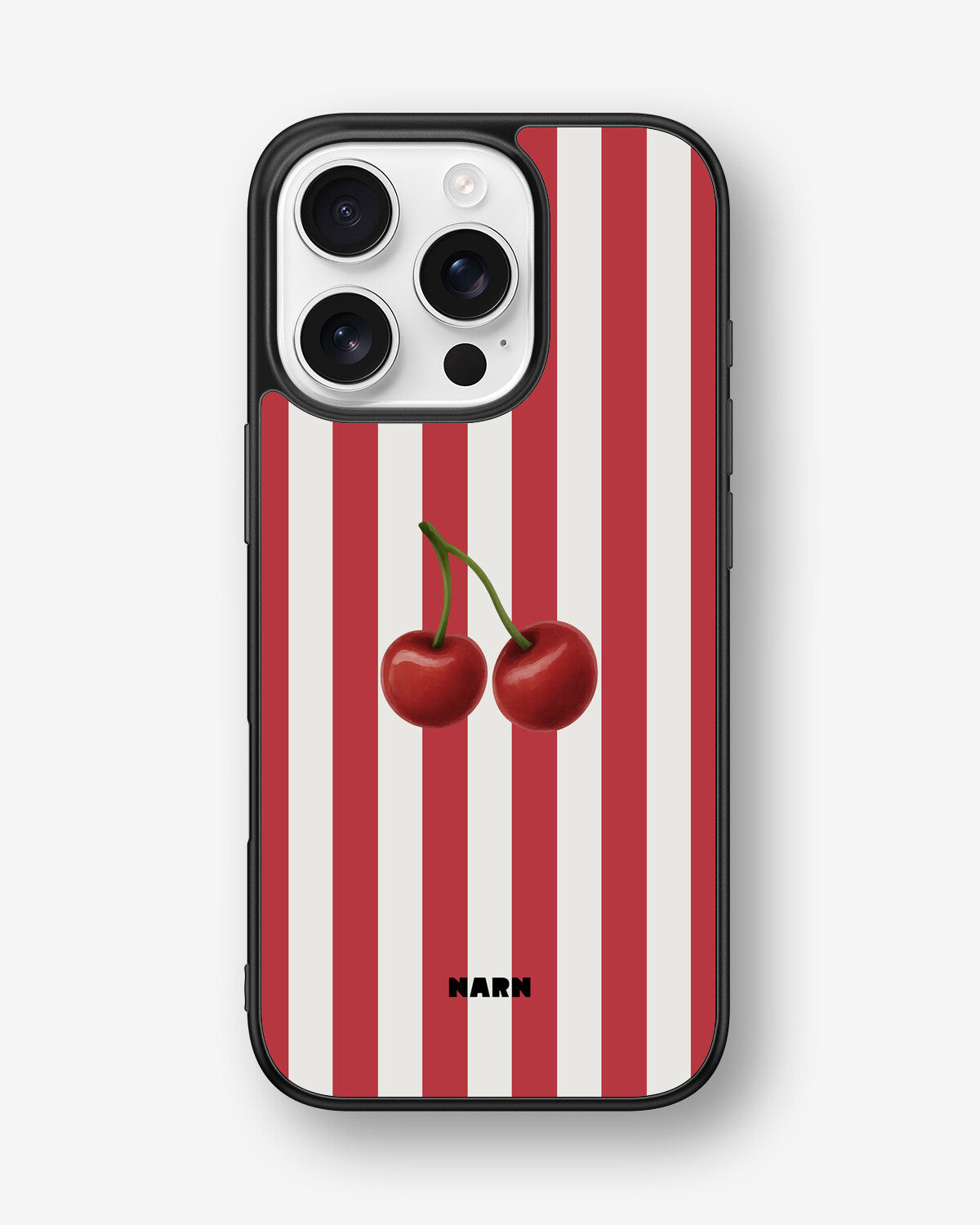 iPhone 16 Pro Hard Case – Cherry Stripes - View 1