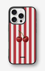 iPhone 16 Pro Hard Case – Cherry Stripes - View 1