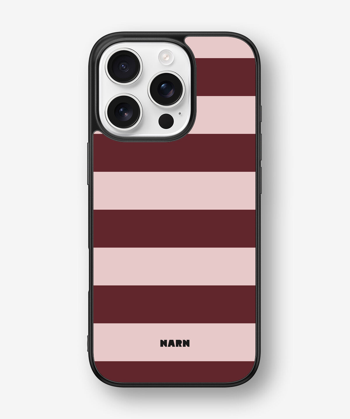 iPhone 16 Pro Hard Case – Cranberry Stripe - View 1