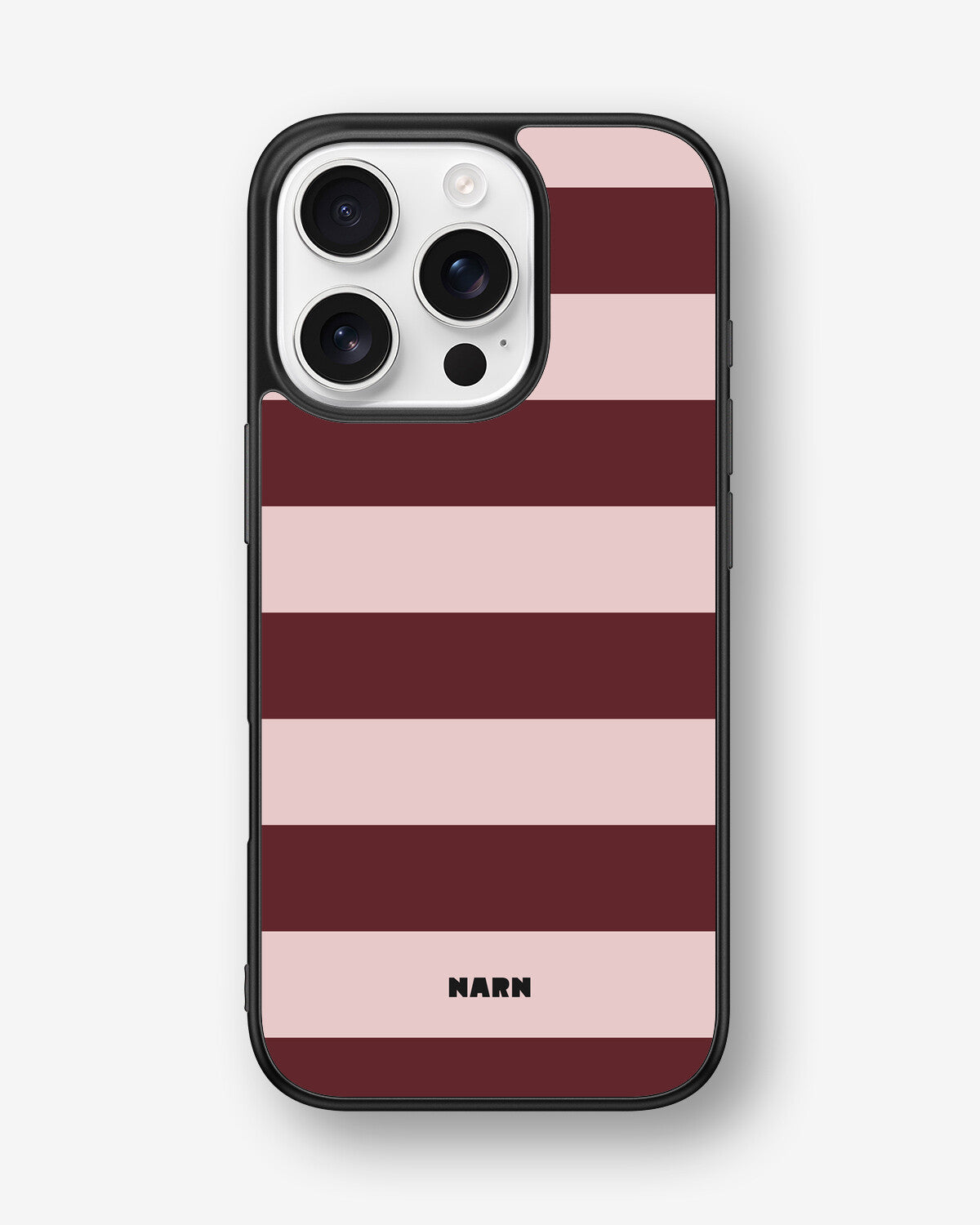iPhone 16 Pro Hard Case – Cranberry Stripe - View 1