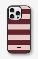 iPhone 16 Pro Hard Case – Cranberry Stripe - View 1