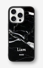 iPhone 16 Pro Hard Case – Custom - Black Marble - View 1