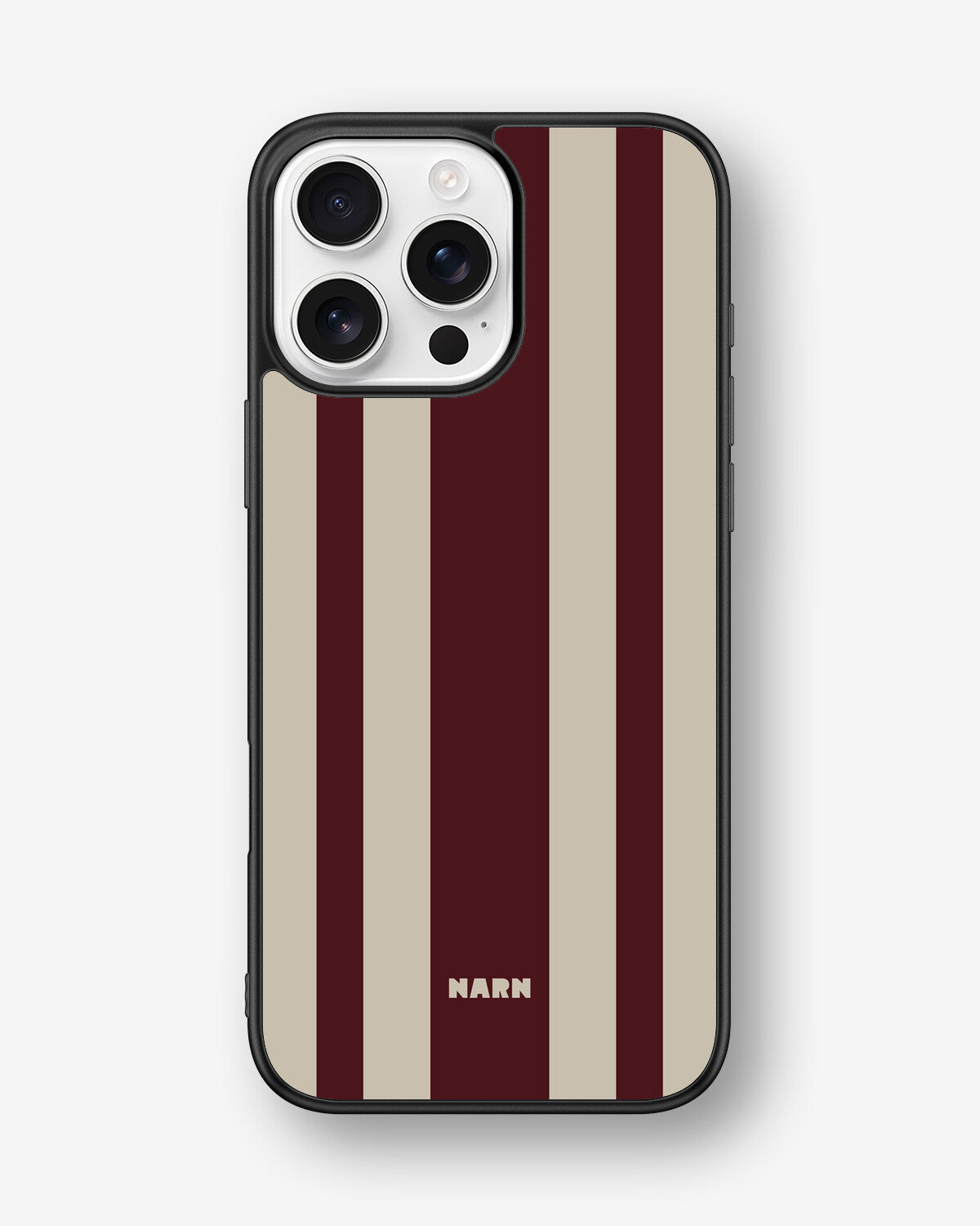 iPhone 16 Pro Max Hard Case – Bordeaux Stripe - View 1