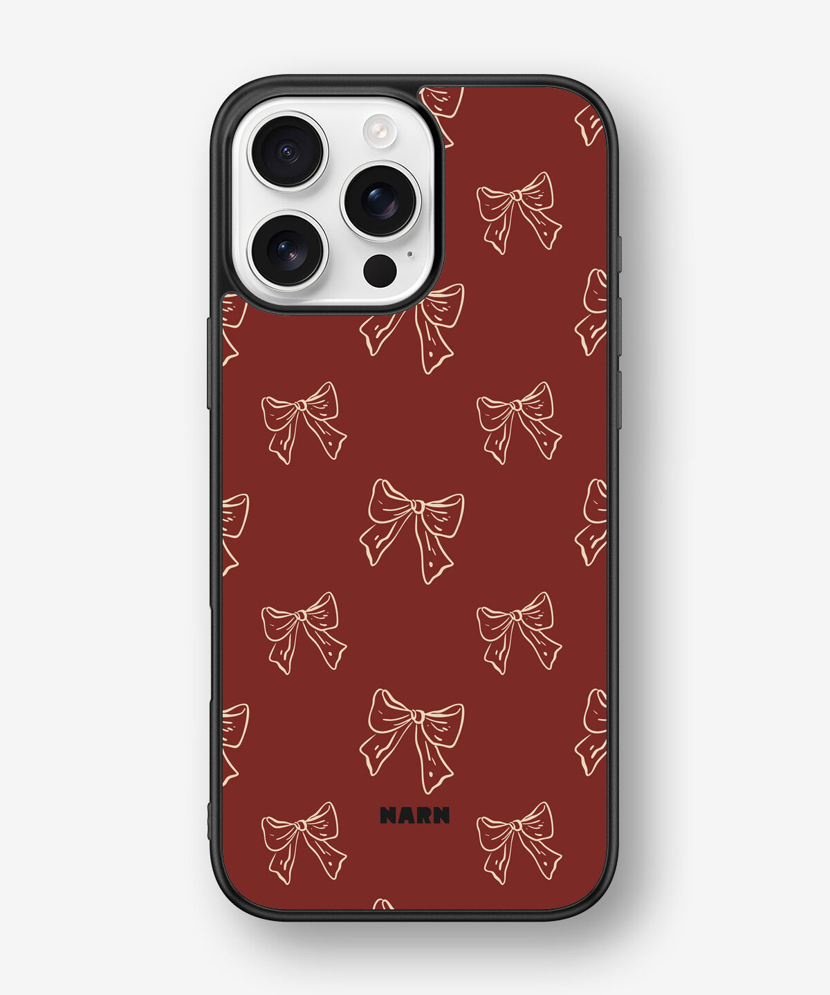 iPhone 16 Pro Max Hard Case – Cherry Bows - View 1