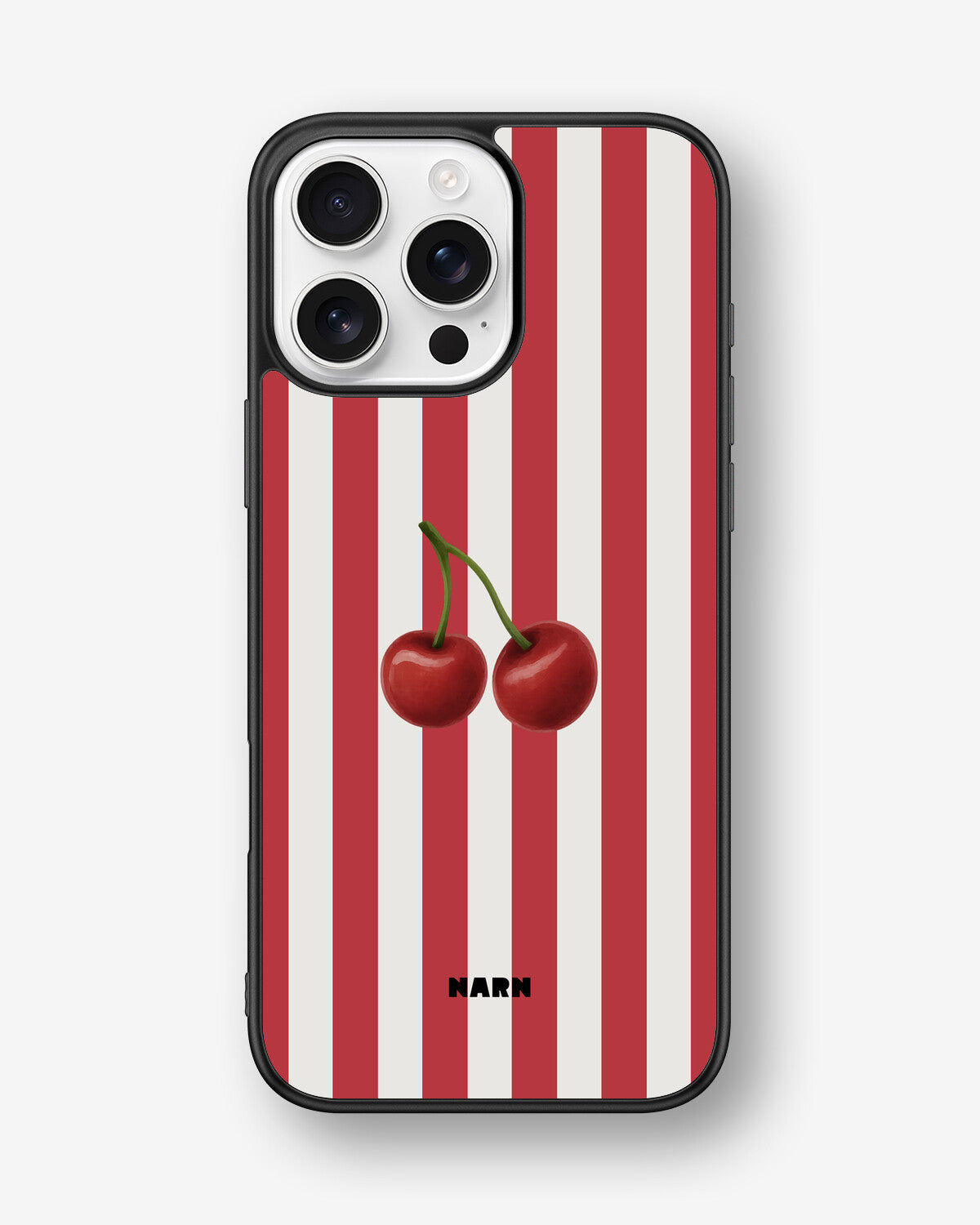 iPhone 16 Pro Max Hard Case – Cherry Stripes - View 1