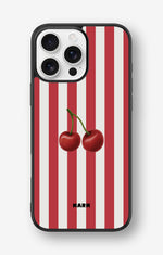 iPhone 16 Pro Max Hard Case – Cherry Stripes - View 1