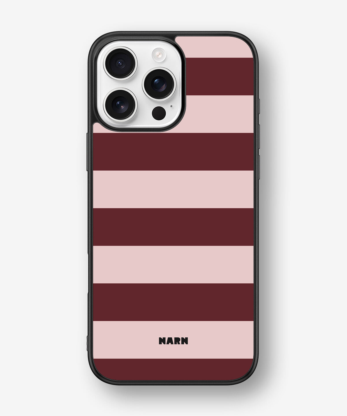 iPhone 16 Pro Max Hard Case – Cranberry Stripe - View 1