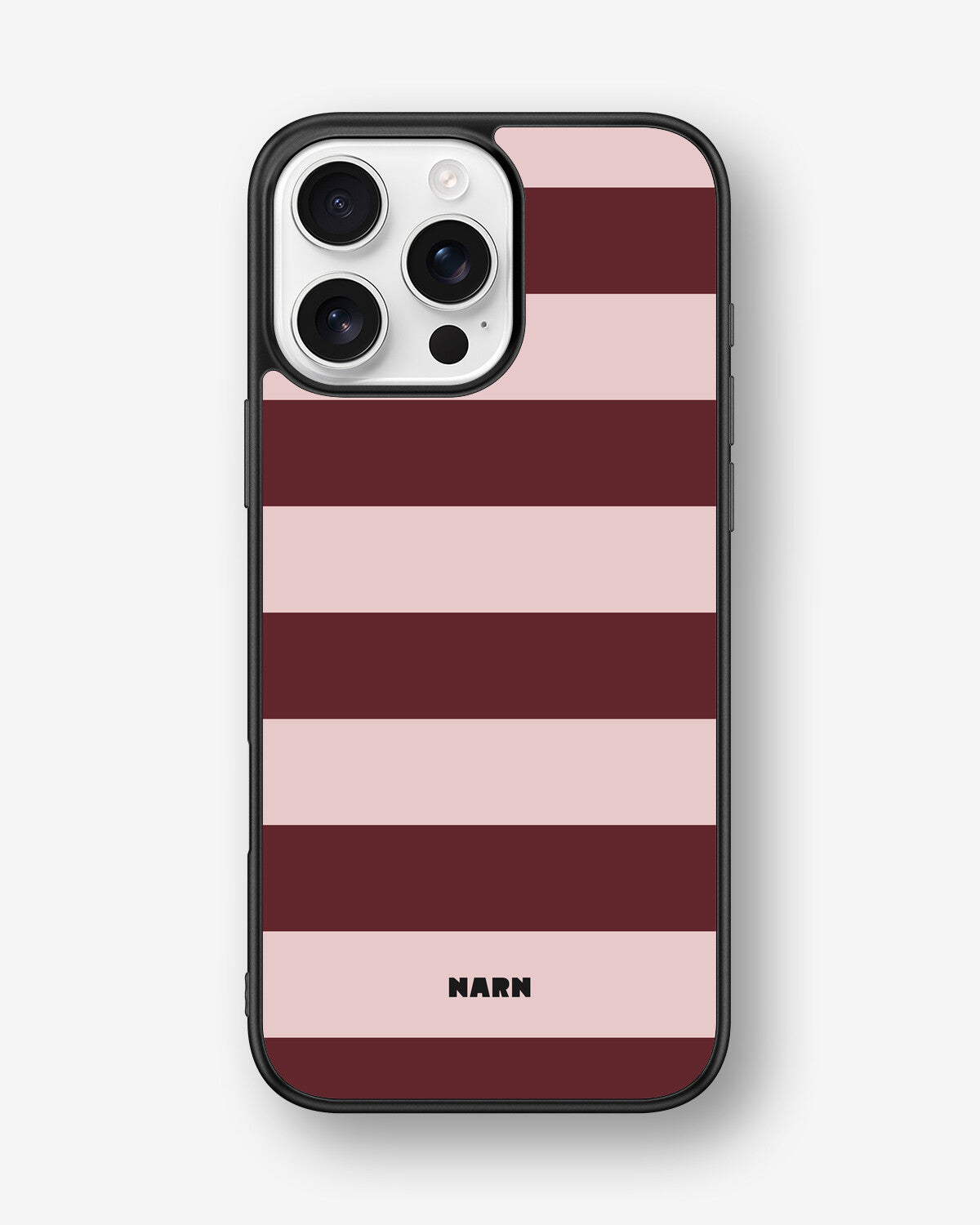 iPhone 16 Pro Max Hard Case – Cranberry Stripe - View 1
