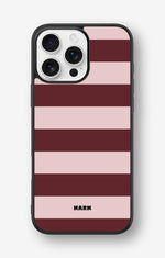 iPhone 16 Pro Max Hard Case – Cranberry Stripe - View 1