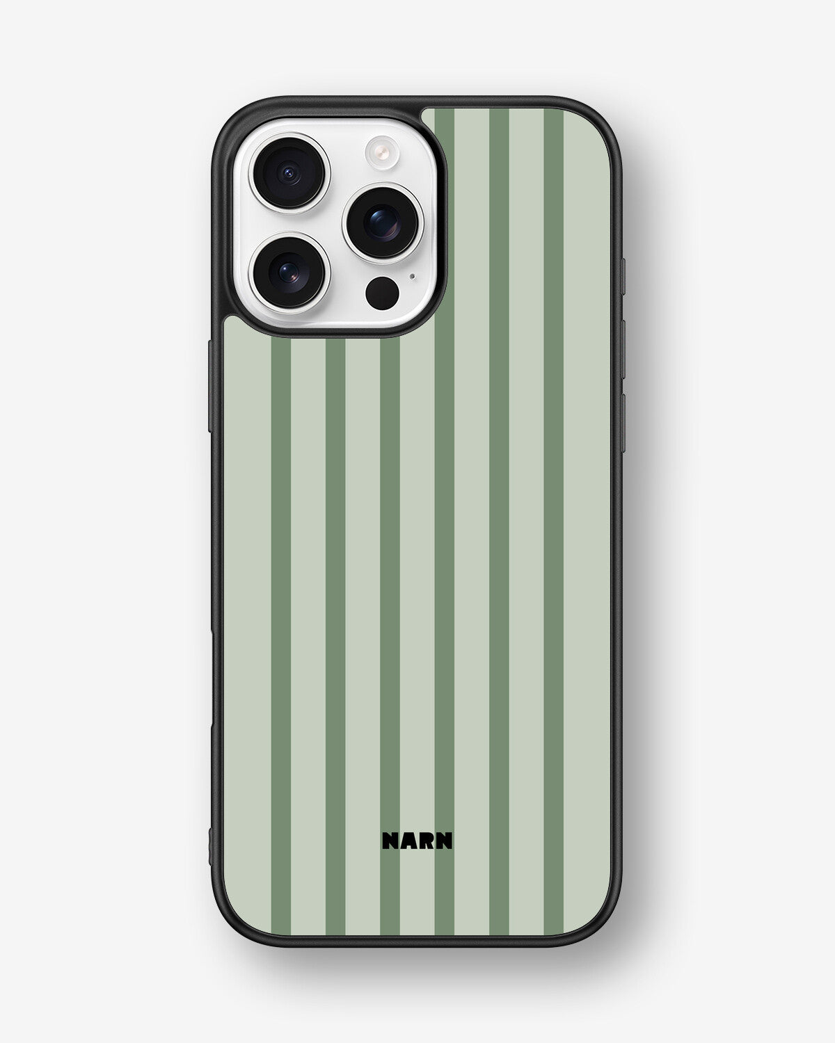 iPhone 16 Pro Max Hard Case – Sage Stripes - View 1