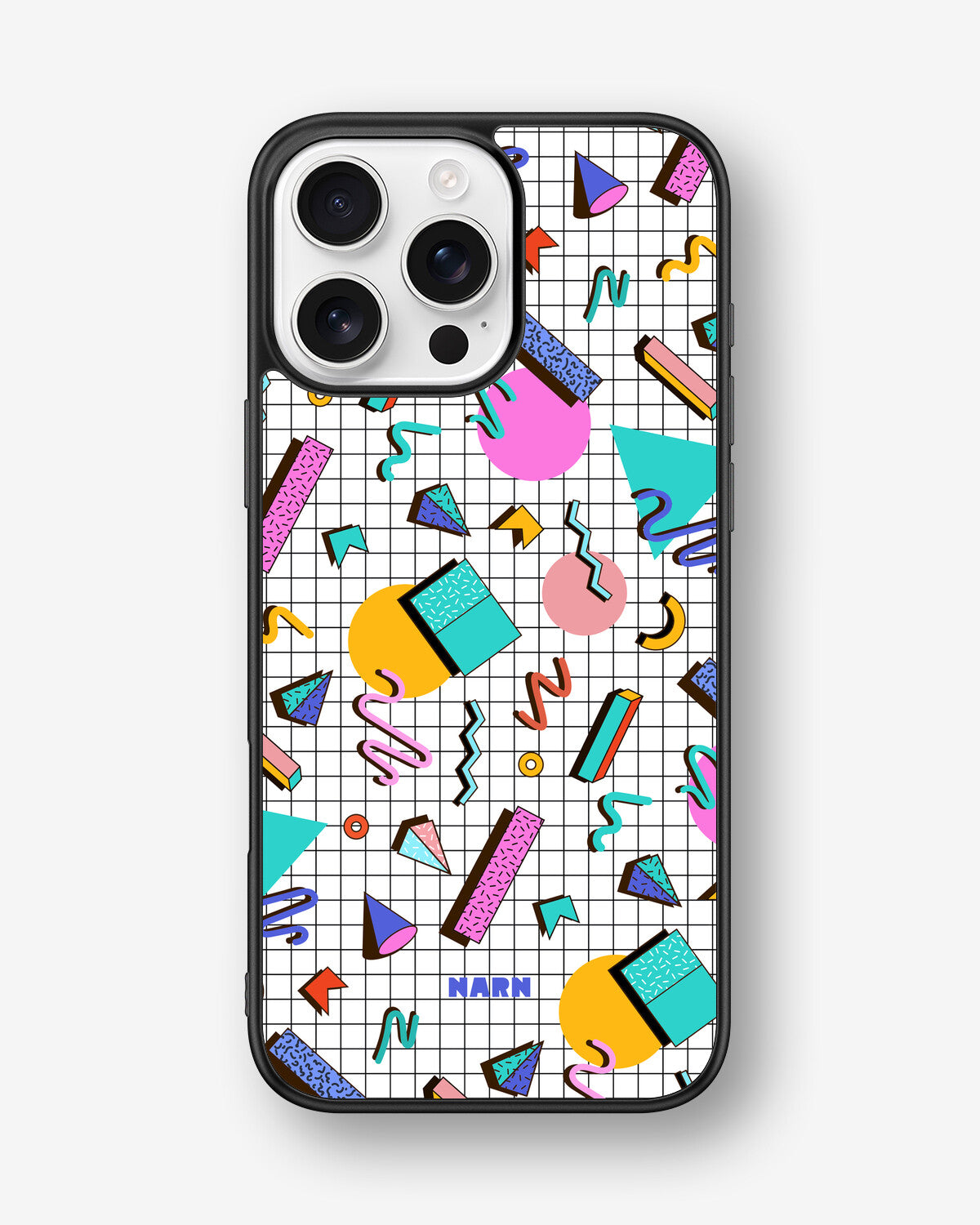 iPhone 16 Pro Max Hard Case – 80s Memphis - View 1