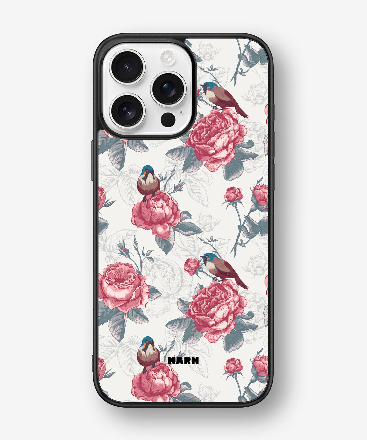 iPhone 16 Pro Max Hard Case – Birds Among Roses - View 1