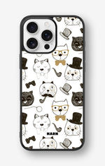 iPhone 16 Pro Max Hard Case – Cartoon Cats - View 1
