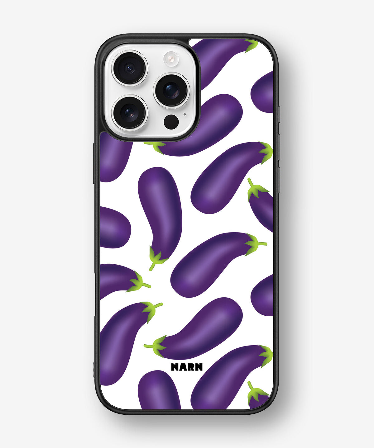 iPhone 16 Pro Max Hard Case – Eggplant Pattern - View 1