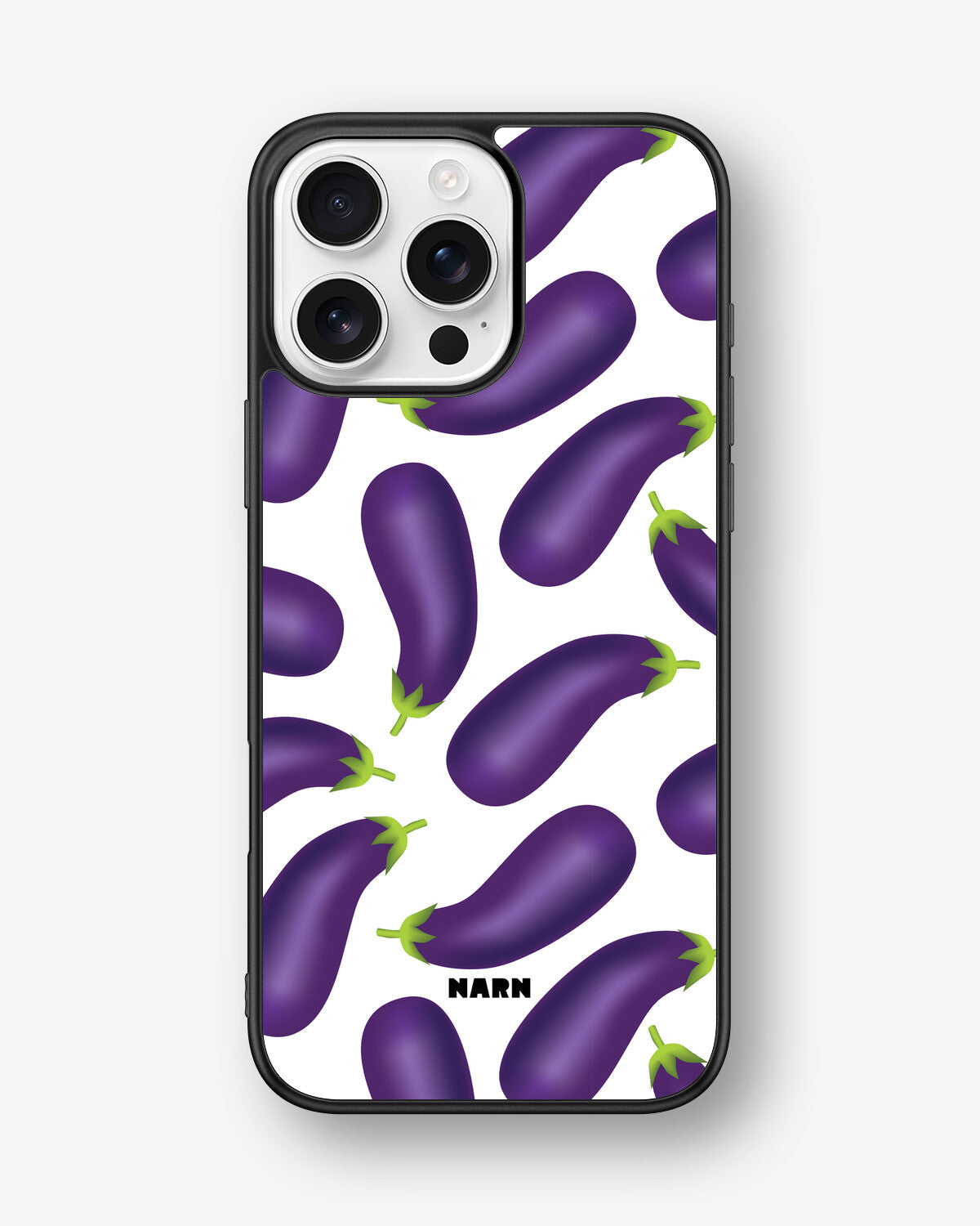 iPhone 16 Pro Max Hard Case – Eggplant Pattern - View 1